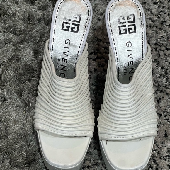 Givenchy Ribbed Platform Mules Sandals - Picture 2 of 15